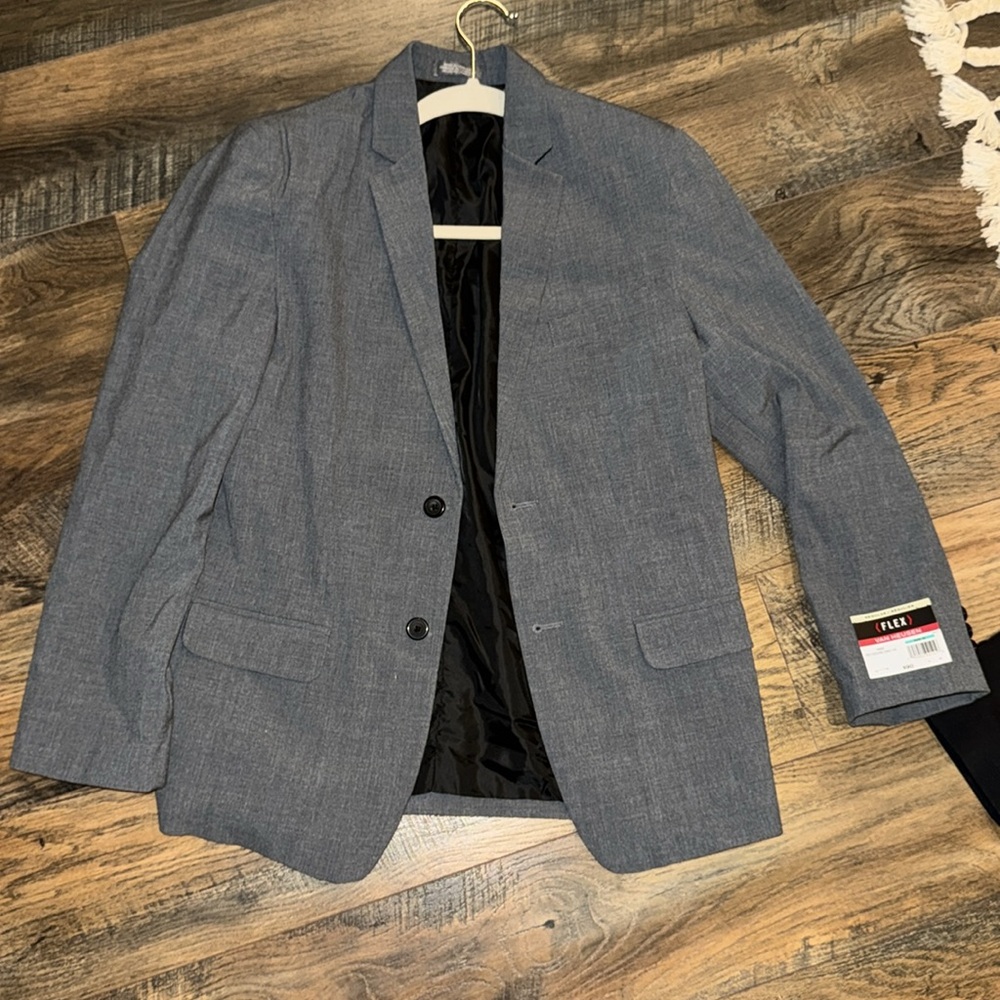 Boys Van Heusen Flex Regular Fit Jacket Oxford Gray Heather Size 16